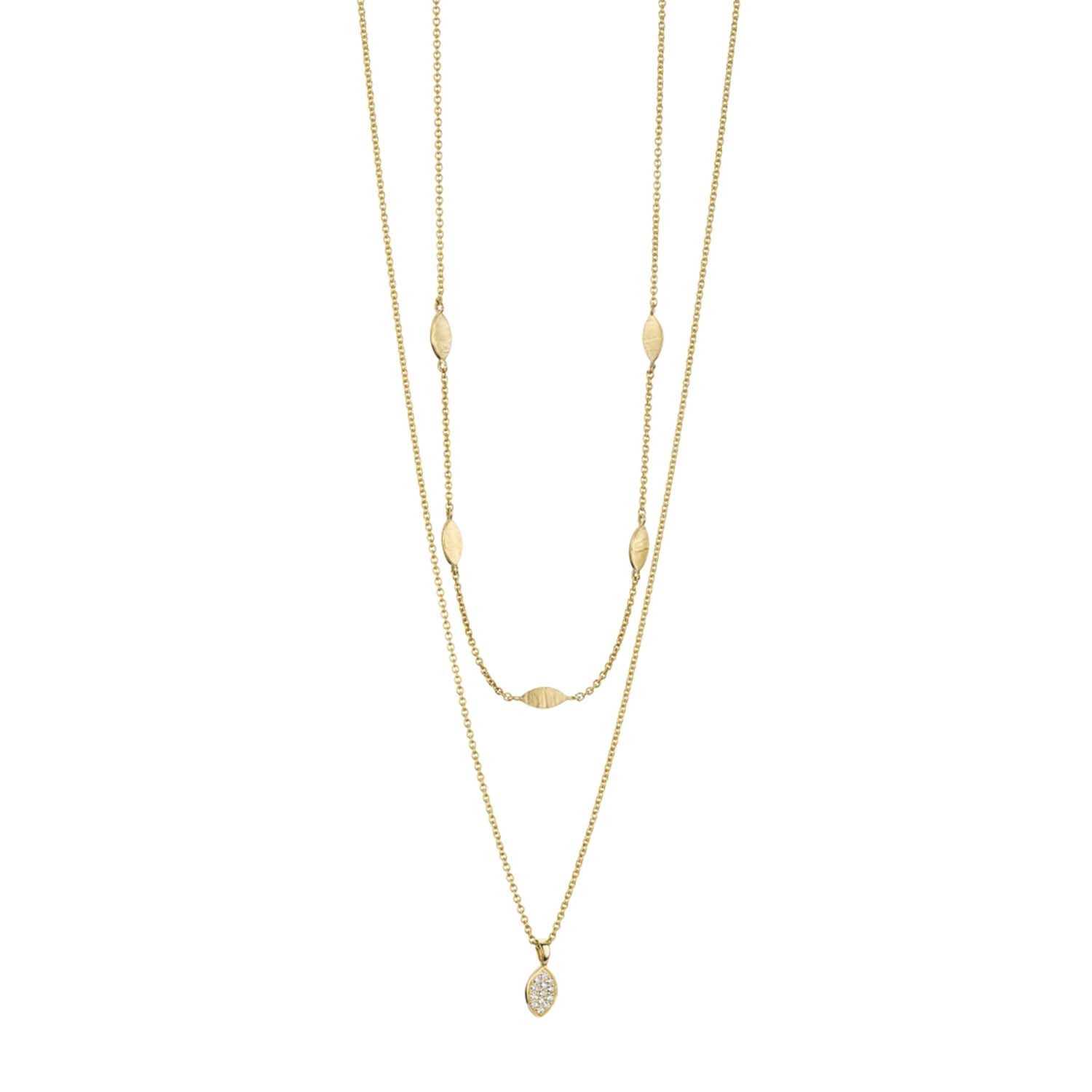 33763 Halskette Gelbgold 333/000 mit Zirkonia