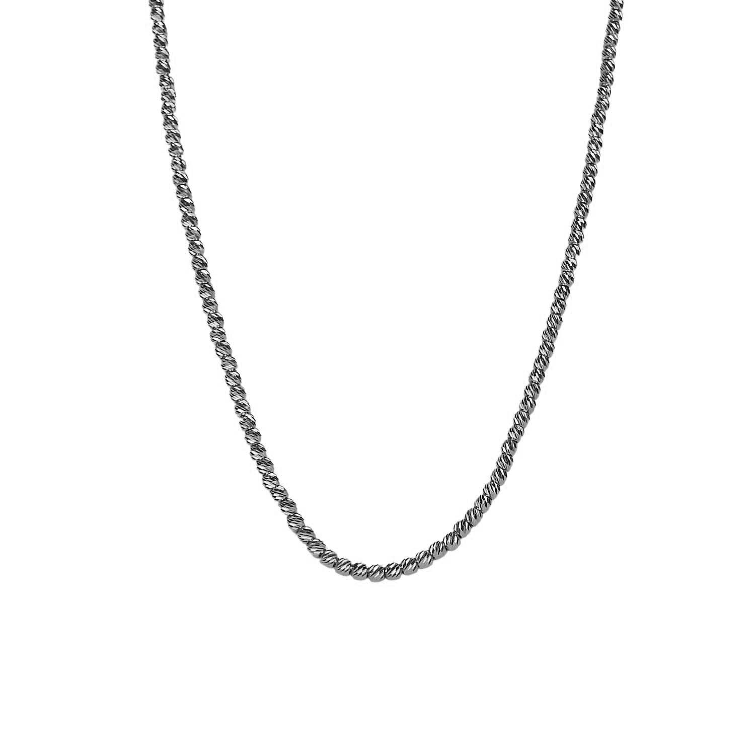 Halskette Weißgold 585/000 mit Glitzerkügelchen