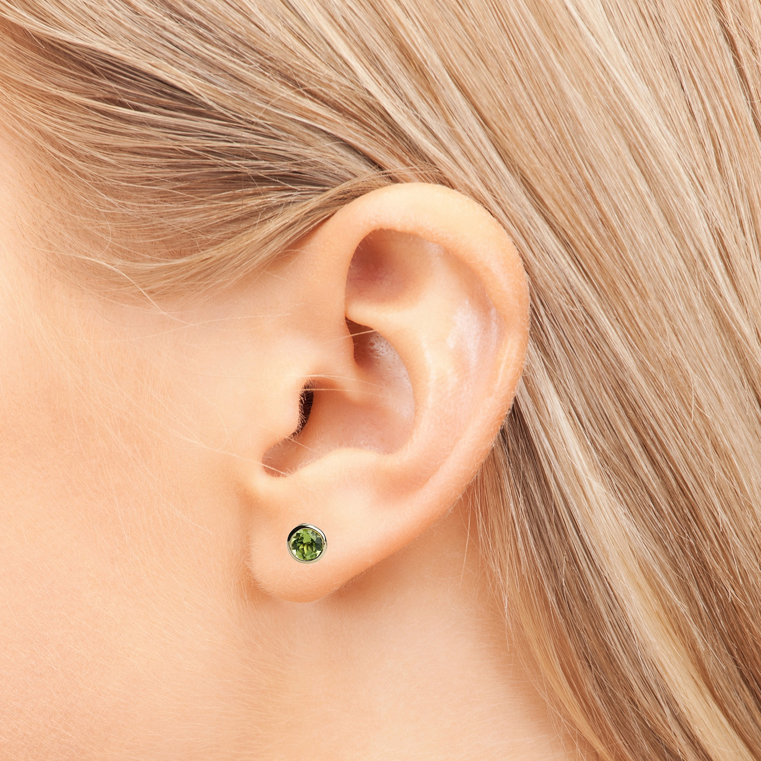 Ohrstecker mit Peridot Gelbgold 585/000
