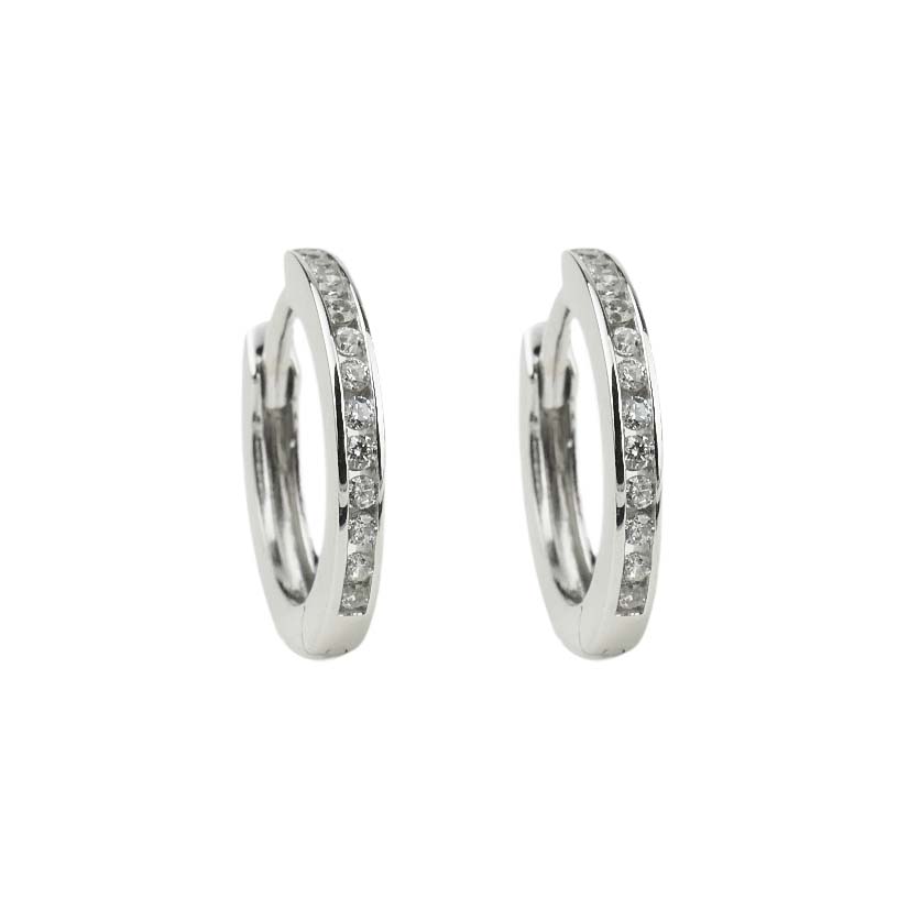33715Gd4exfMVdd16A Creolen Sterlingsilber mit Zirkonia