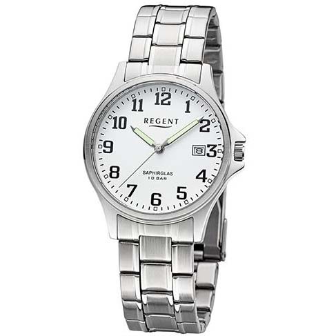 F-1434 Regent Herrenuhr Quartz mit deutlichem Zifferblatt 10 bar wasserdicht