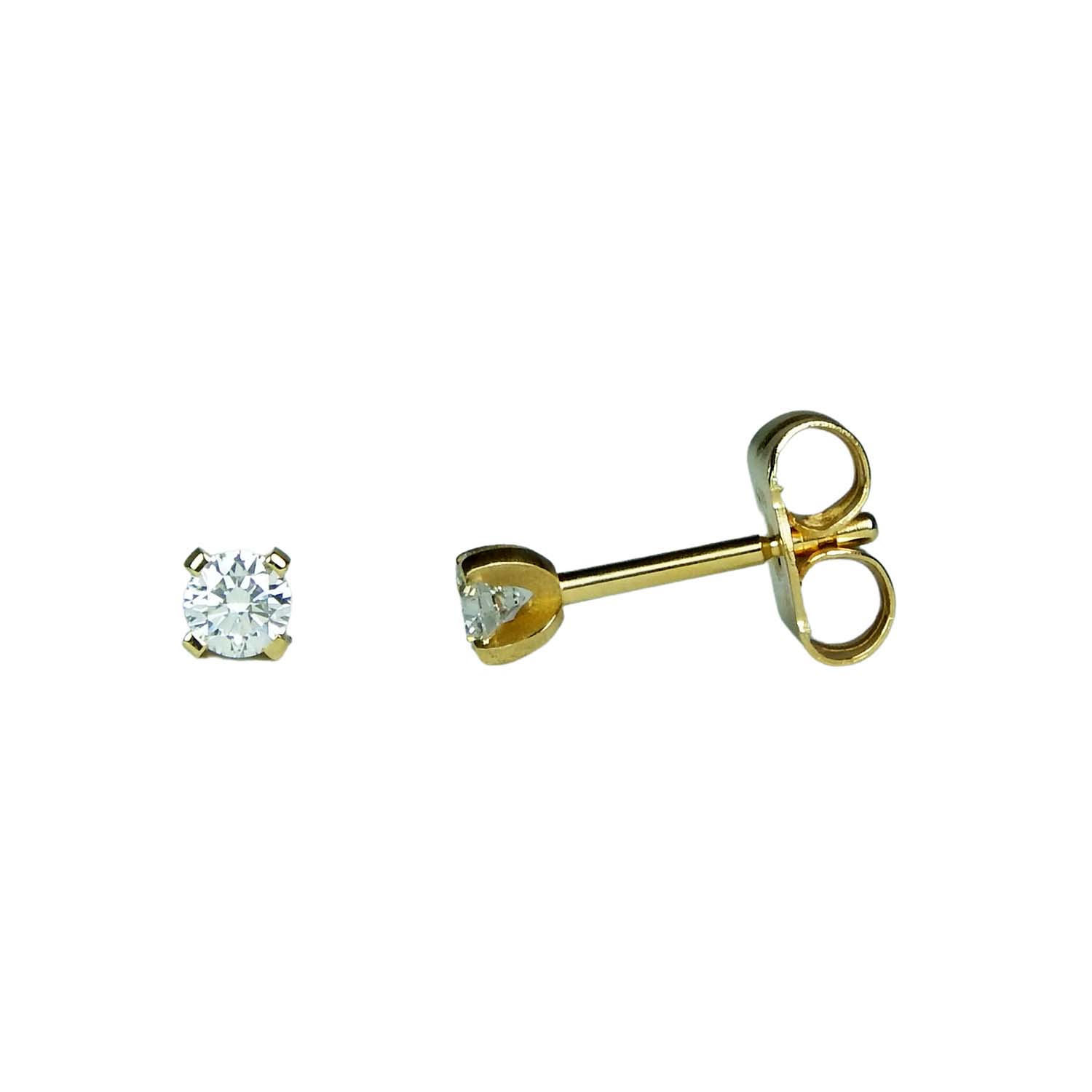 31720-1 Brillantohrstecker Gelbgold 750/000