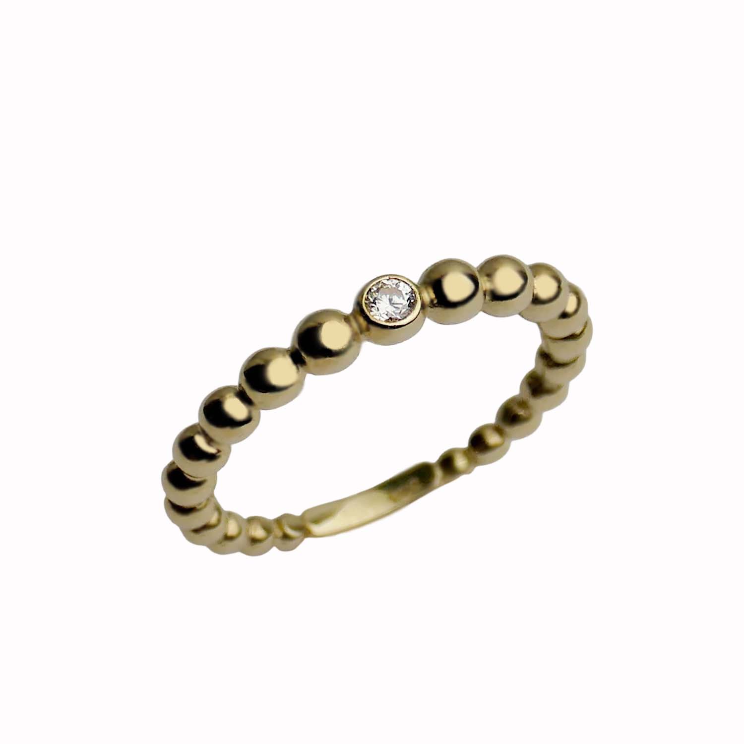 33227 Damenring Gelbgold 333/000 mit Zirkonia