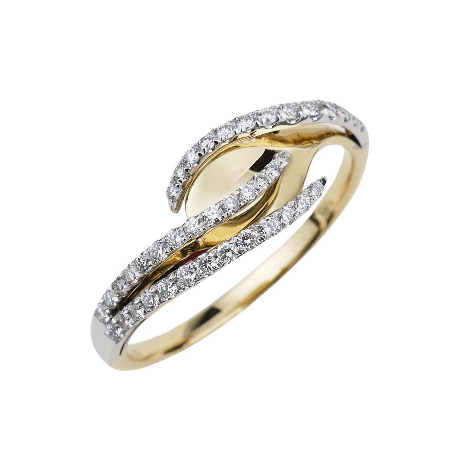 Brillantring Gelbgold und Weißgold 585/000 Brillantring Gelbgold und Weißgold 585/000