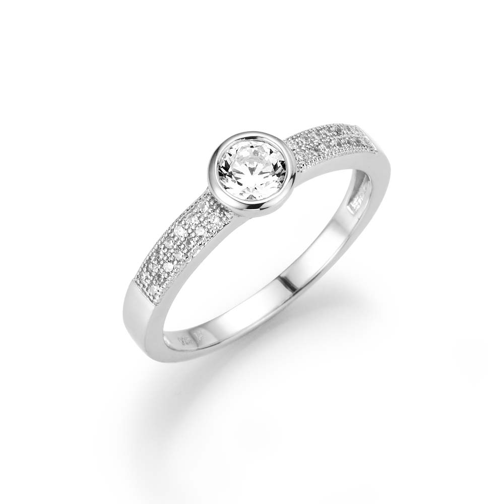 Silver D-Line Damenring Sterlingsilber mit Zirkonia