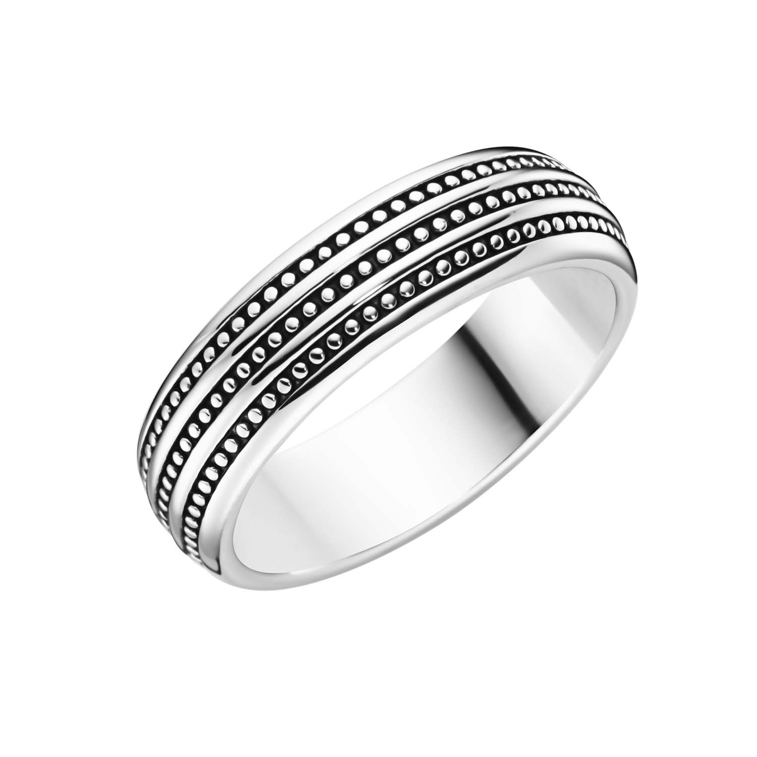 34345 Herrenring aus rhodiniertem Sterlingsilber