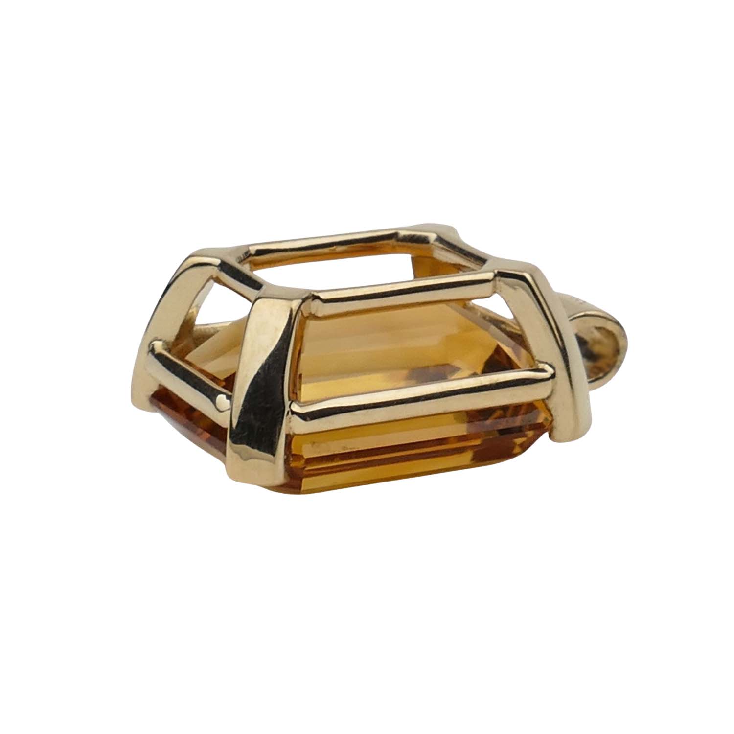 Citrinanhänger Gelbgold 750/000 Goldschmiedearbeit