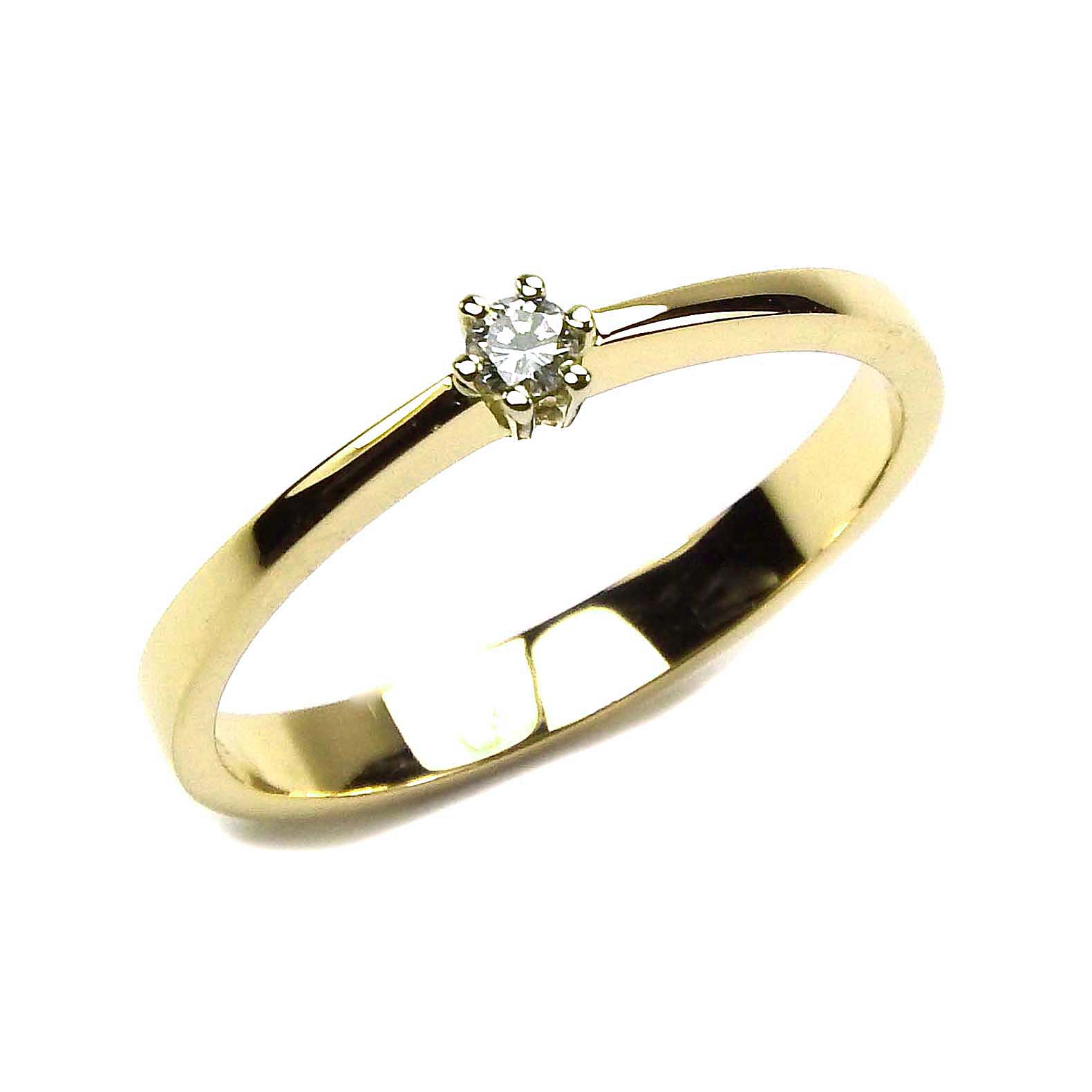 Verlobungsring Gelbgold 750/000 mit Brillant