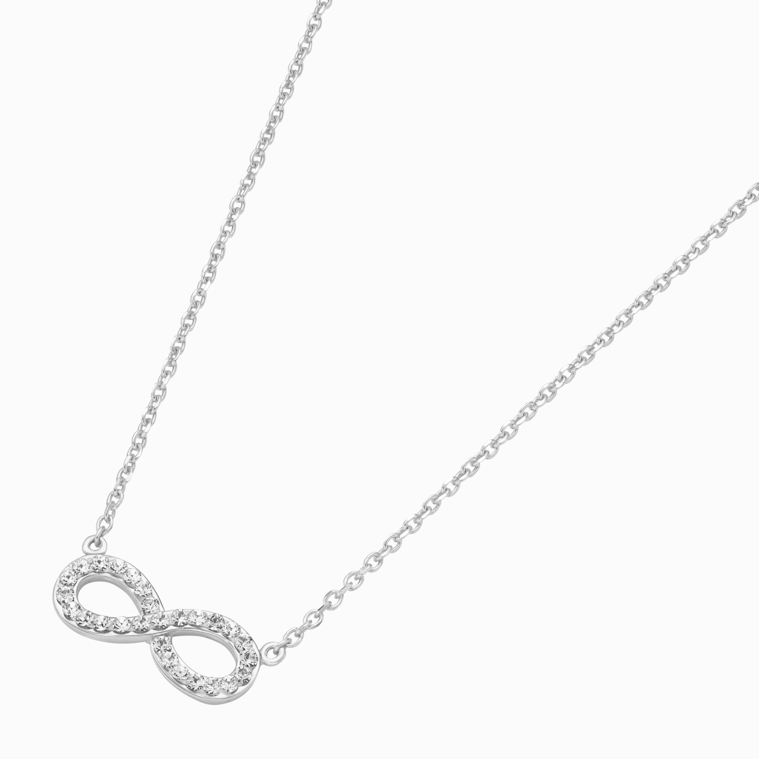 31368 Silver D-Line Kette Infinity mit Zirkonia Sterlingsilber rhodiniert