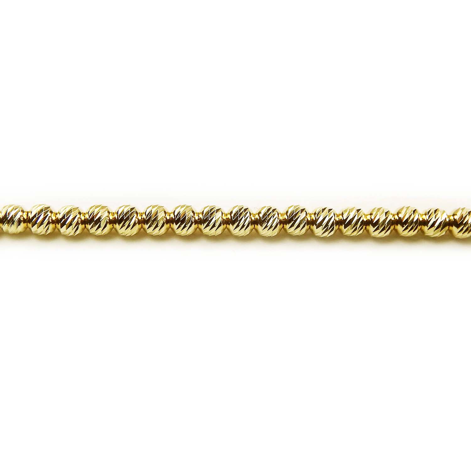 75521-3 Armband Gelbgold 585/000 Kügelchen mit Glitzereffekt