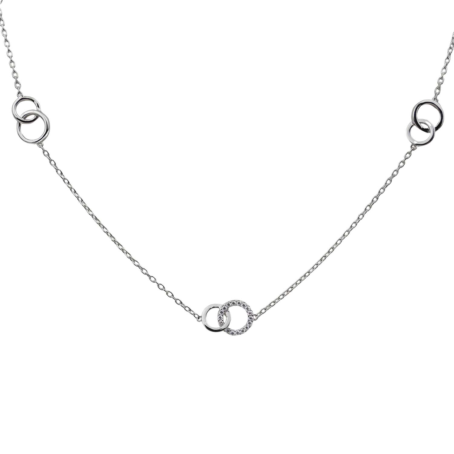 Collier Weißgold 585/000 mit Zirkonia