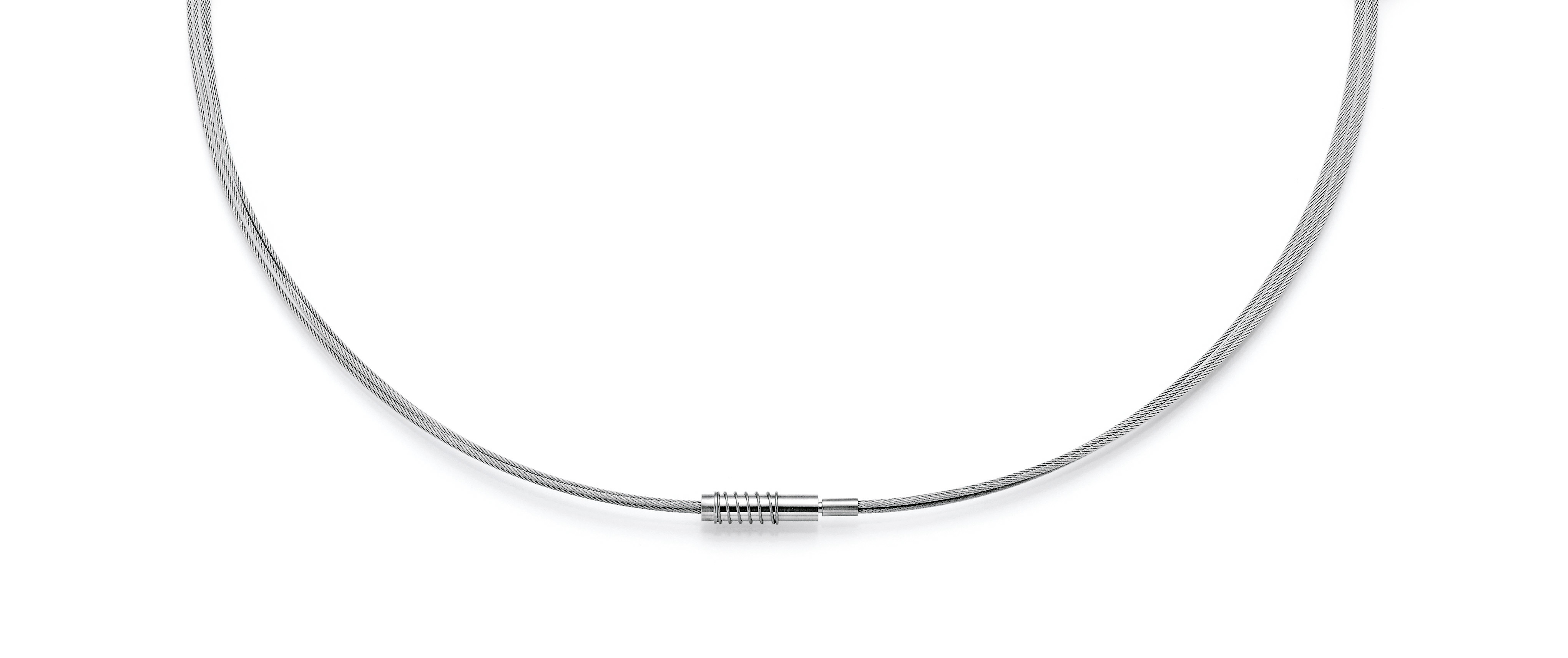 Bunz Halsreif Edelstahl vierfach