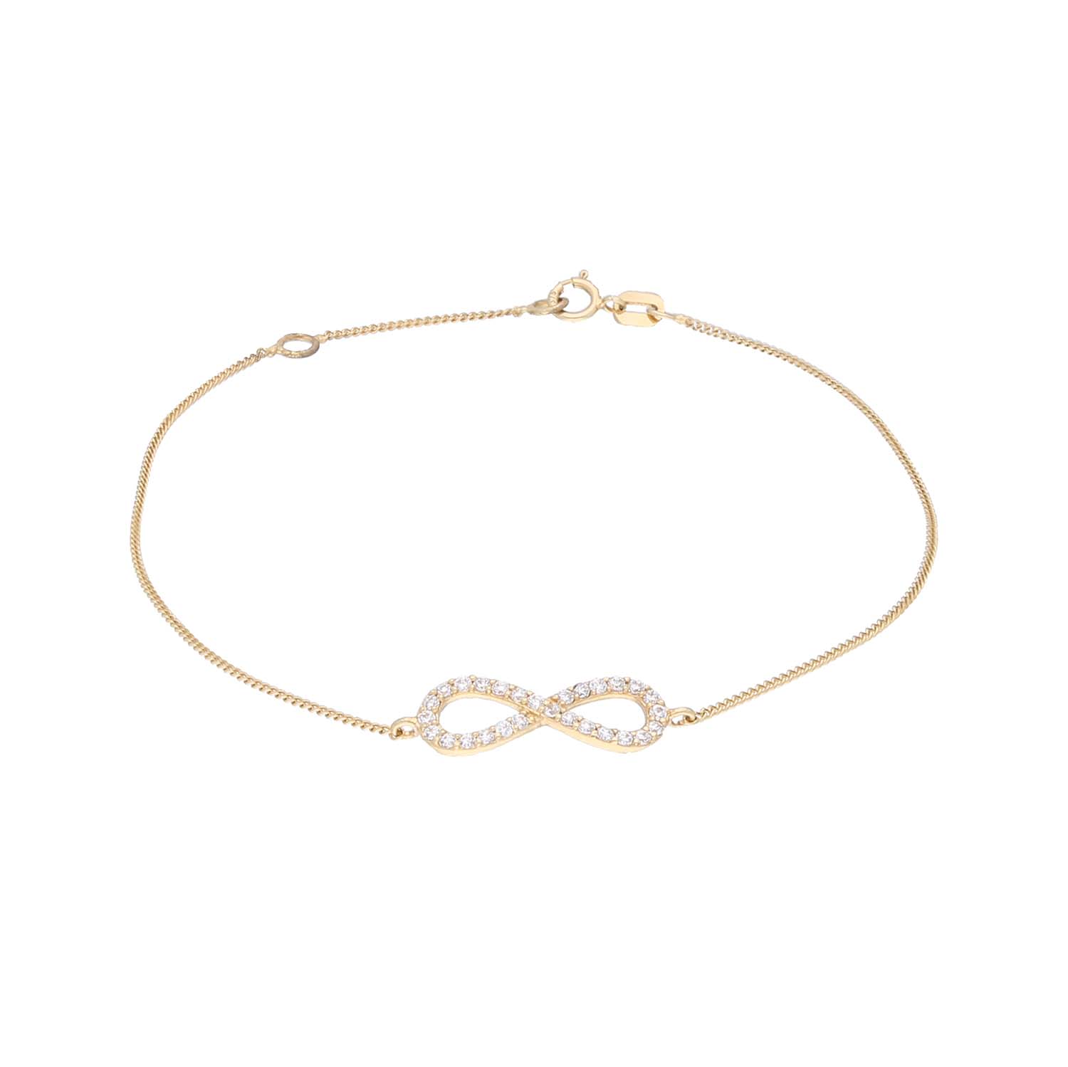 33576 Damenarmband Infinity Gold 375/000 mit Zirkonia