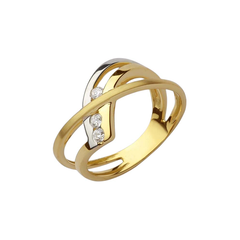 33834 Damenring Gelbgold 333/000 mit Zirkonia