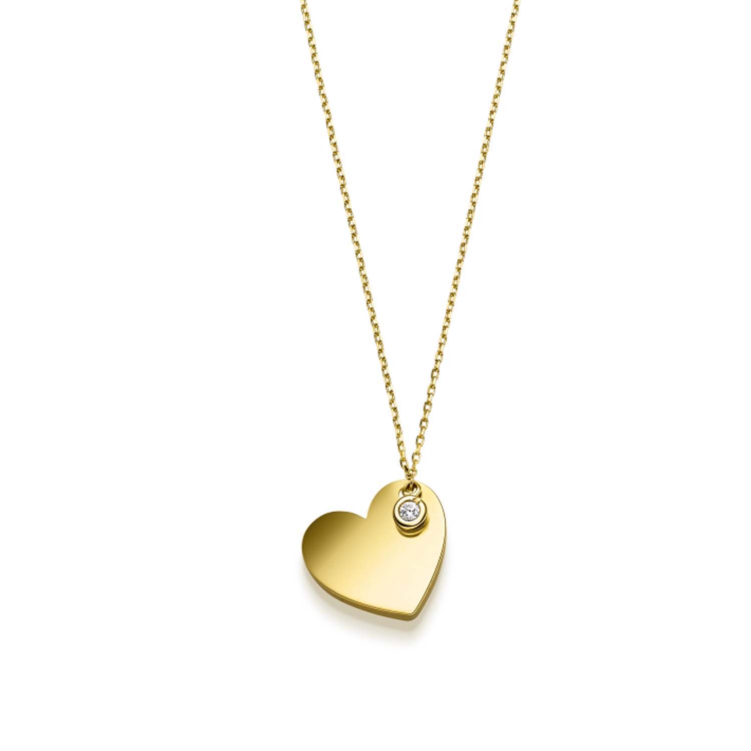 33773hQKyvuarGff13 Halskette Gelbgold 333/000 mit Herz
