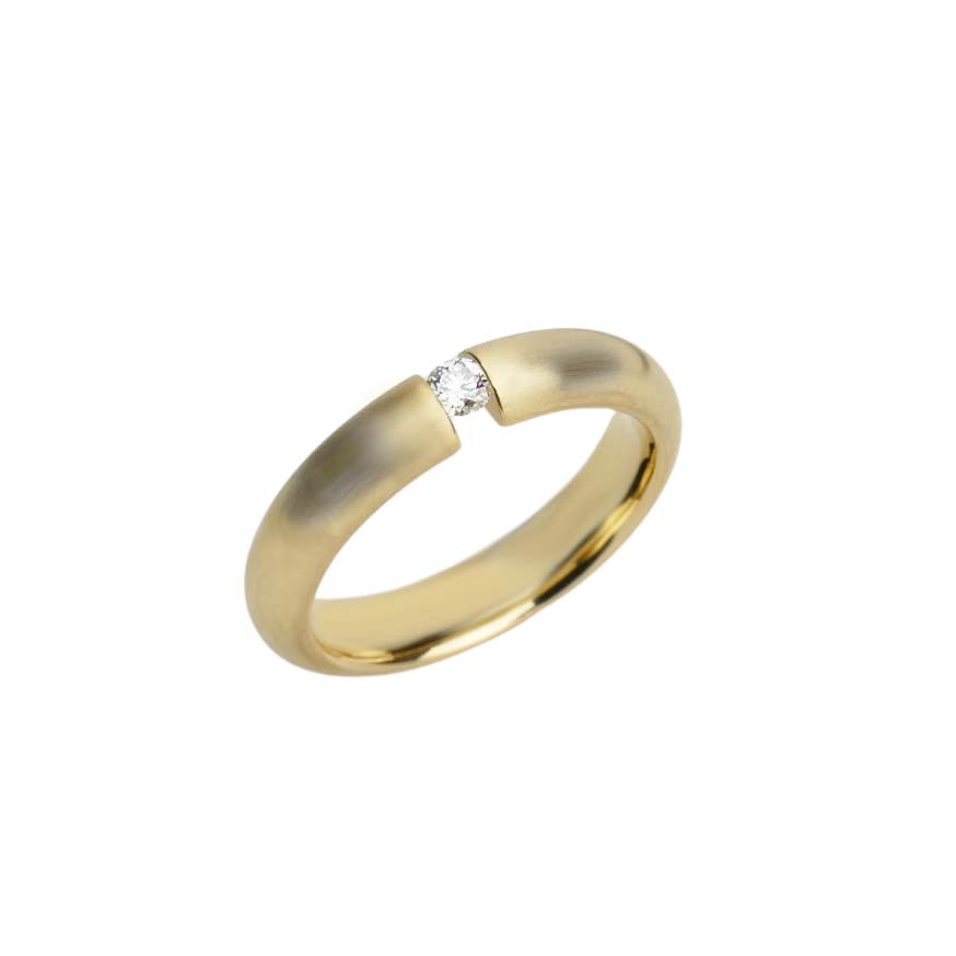 7022020-010-1 Bunz Spannring Gelbgold 750/000 mit Brillant