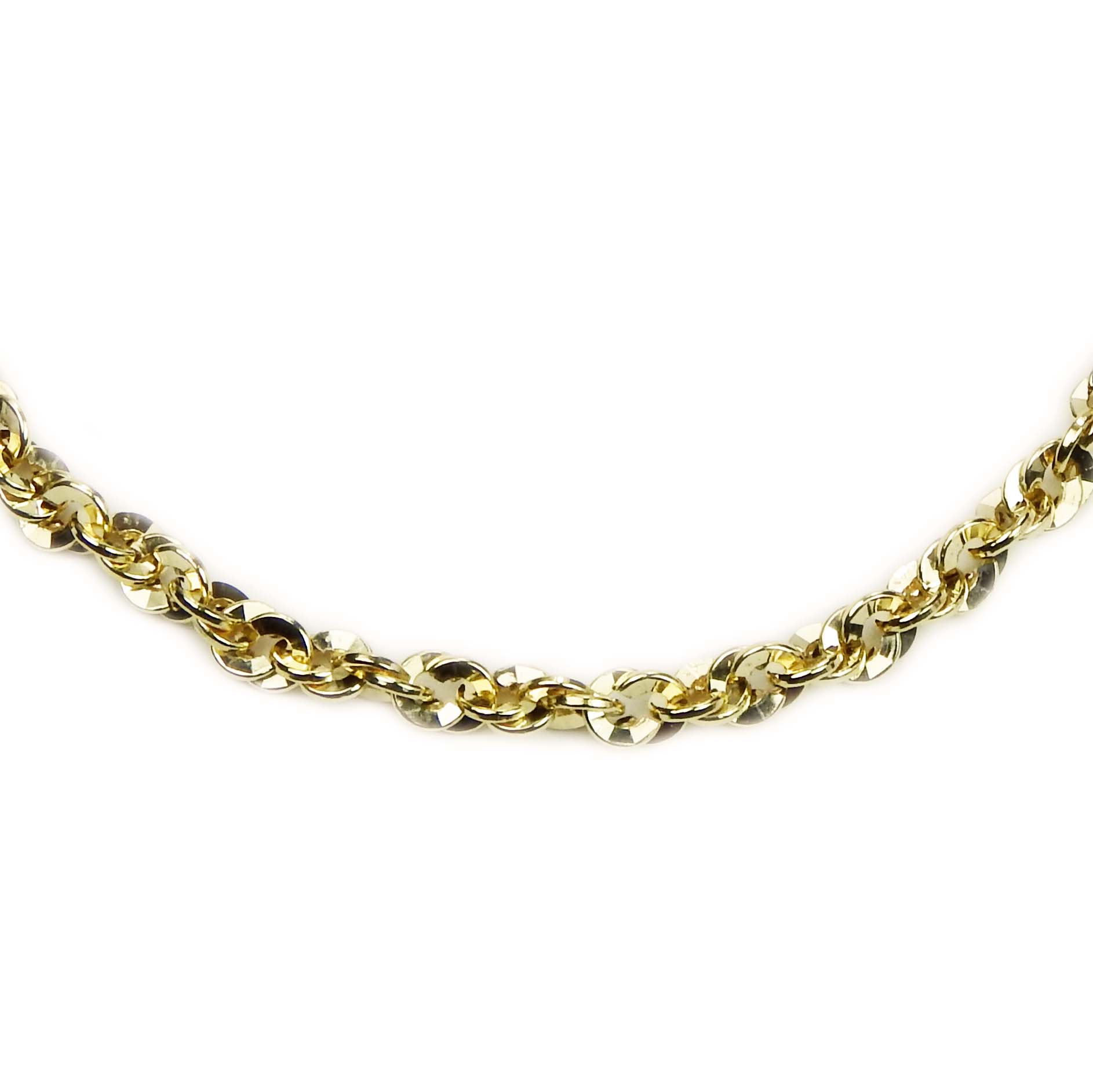 Kordelkette Gold 375/000 Halskette Gelbgold für Damen