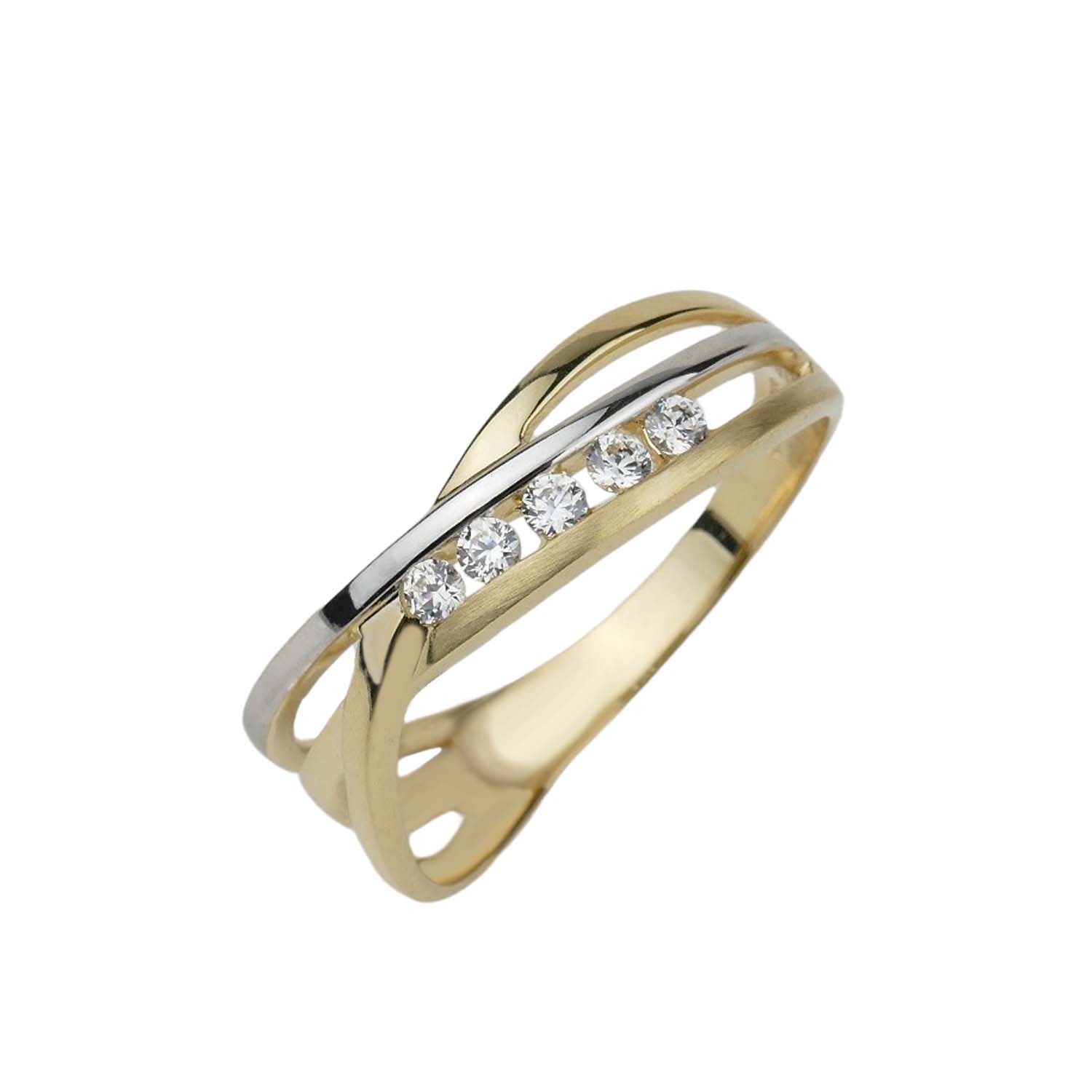 34069 Zirkoniaring Gelbgold 333/000 große Ringweite