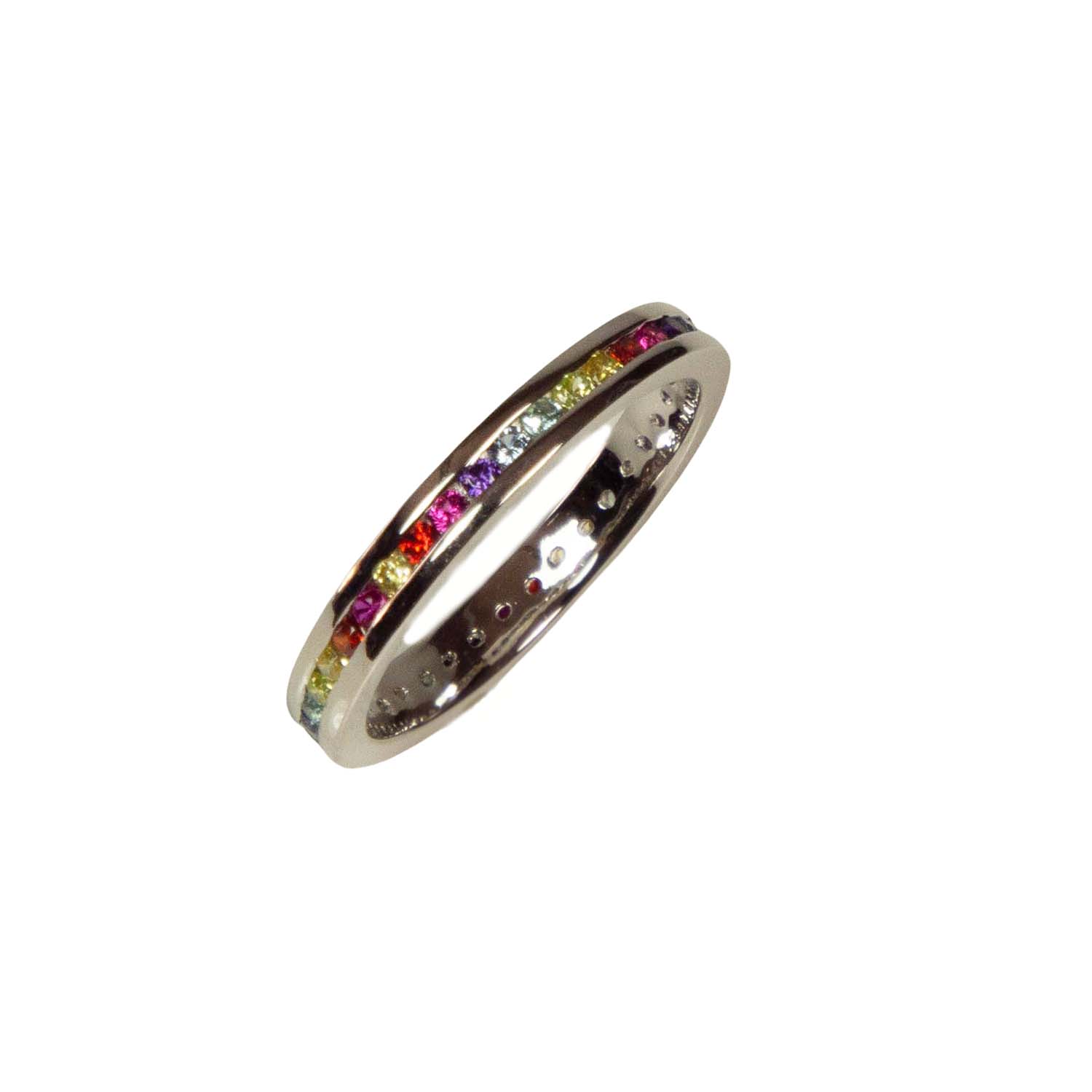 32092-1 Damenring Sterlingsilber mit bunten Zirkonia