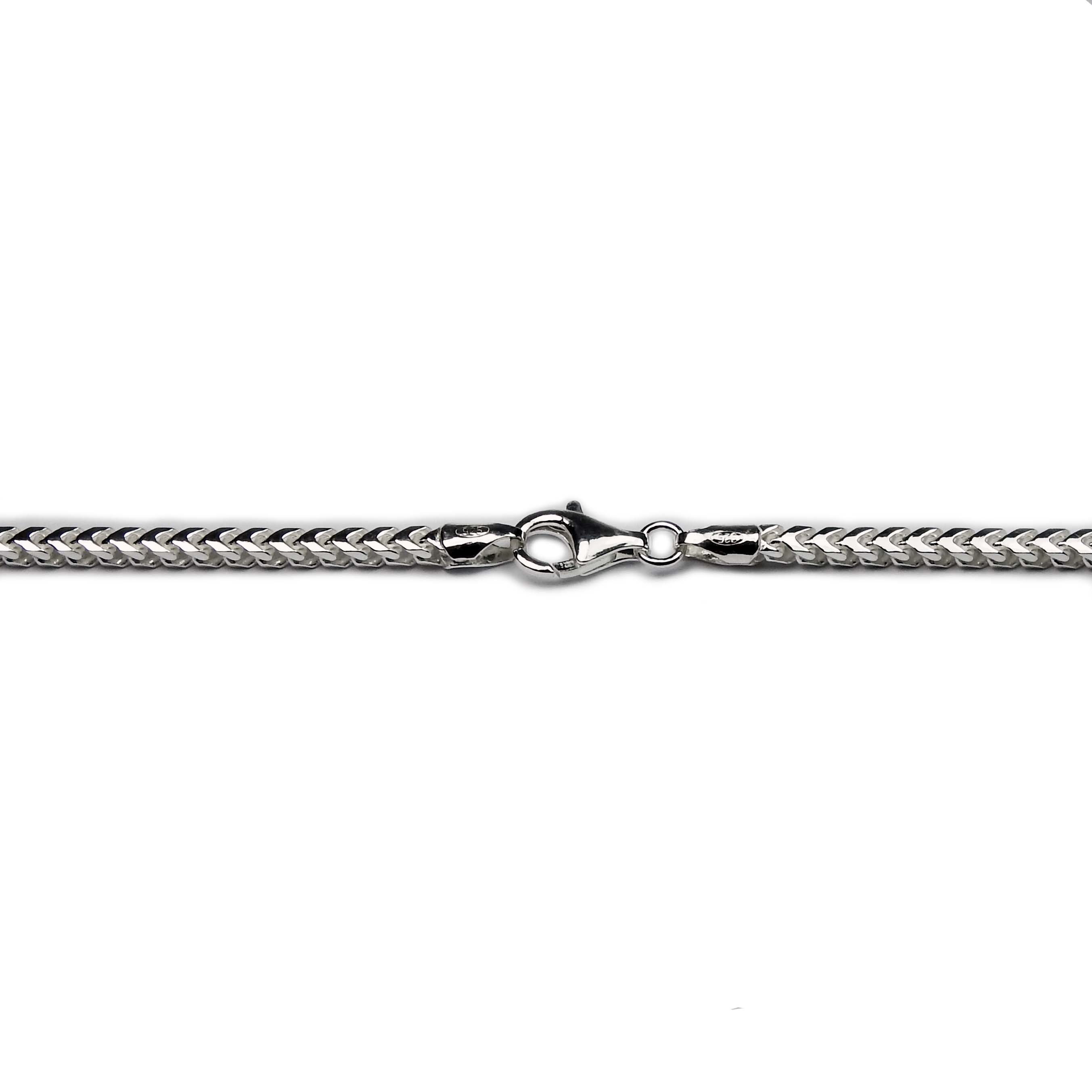 Bingo-Silber-dick-mit-Karabiner Massive Halskette Bingo Sterlingsilber