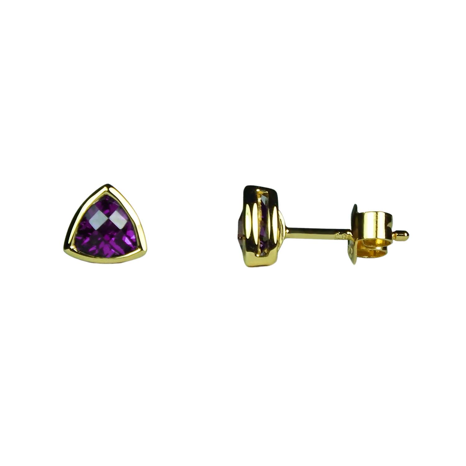 Amethystohrstecker Gold 585/000 Ohrringe mit Amethyst