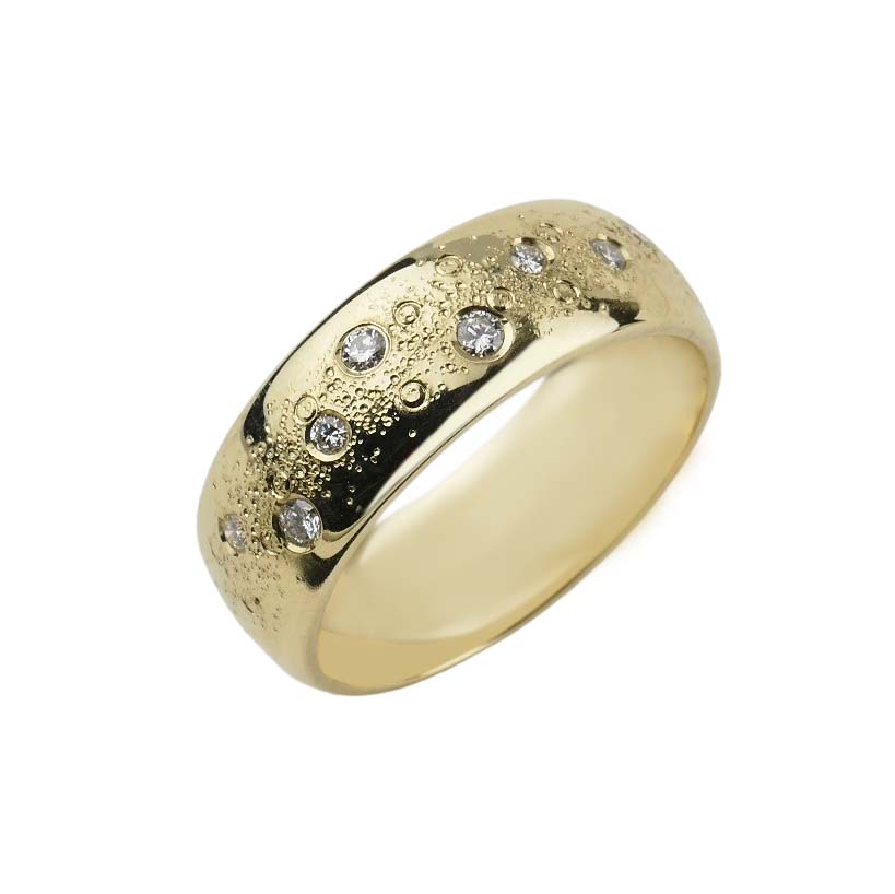 Sternenhimmel-1 Damenring Gelbgold 585/000 mit Brillanten