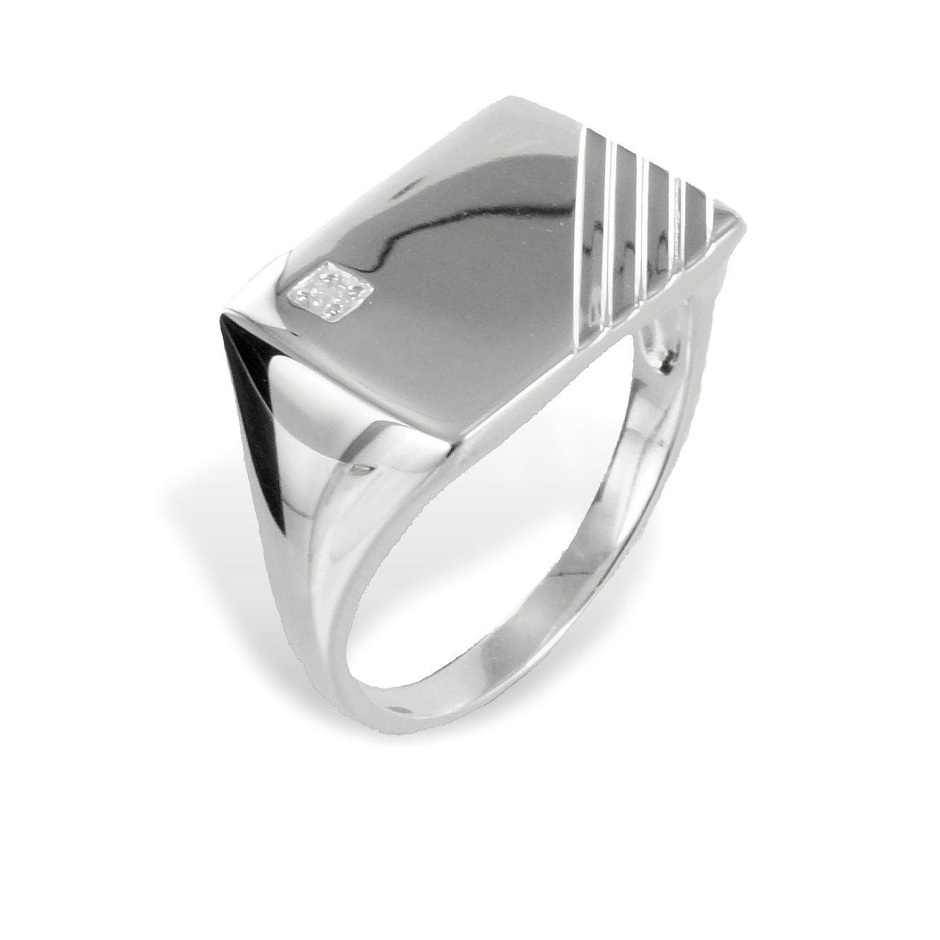 32170 Siegelring Sterlingsilber mit Zirkonia