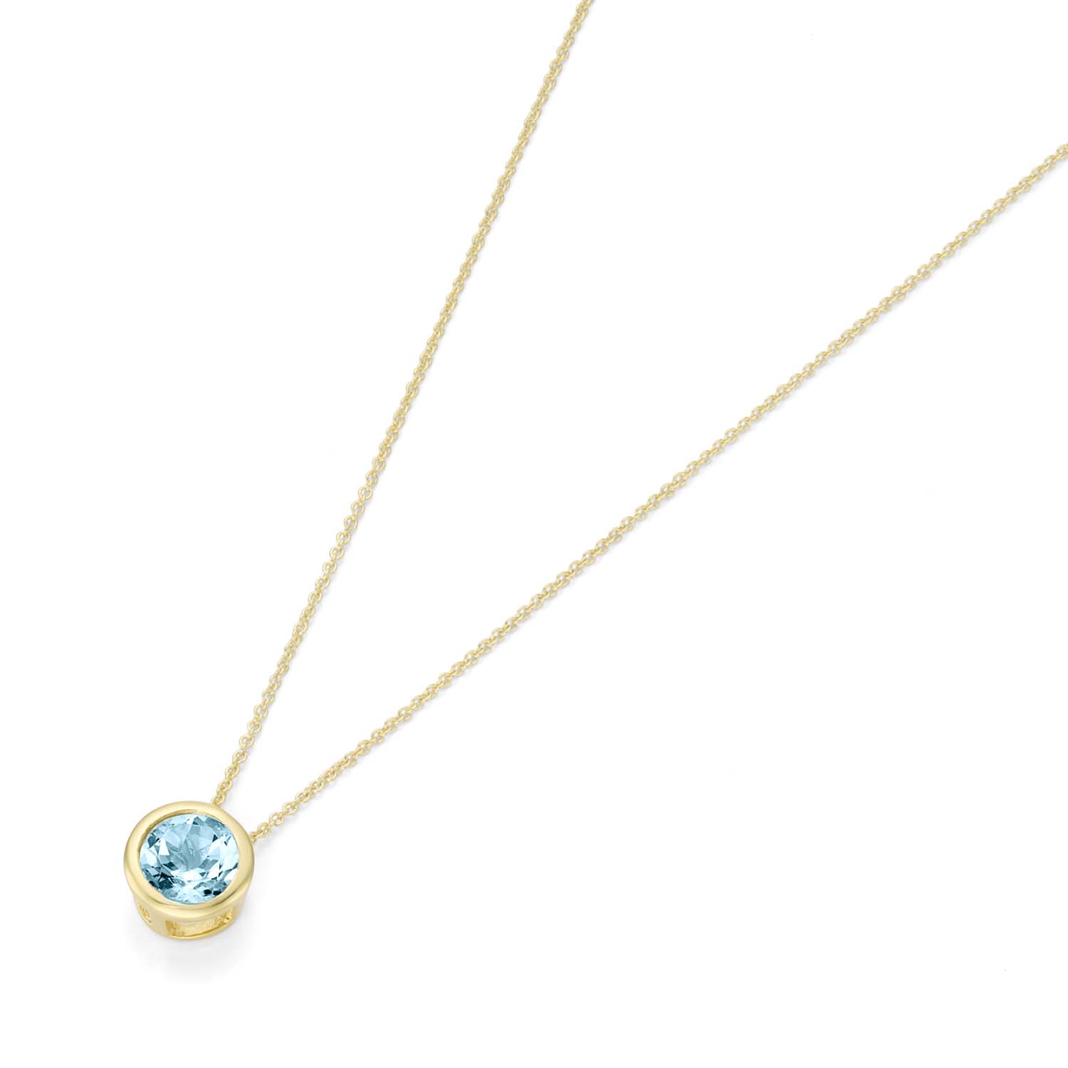 Collier mit Blautopas Gelbgold 375/000