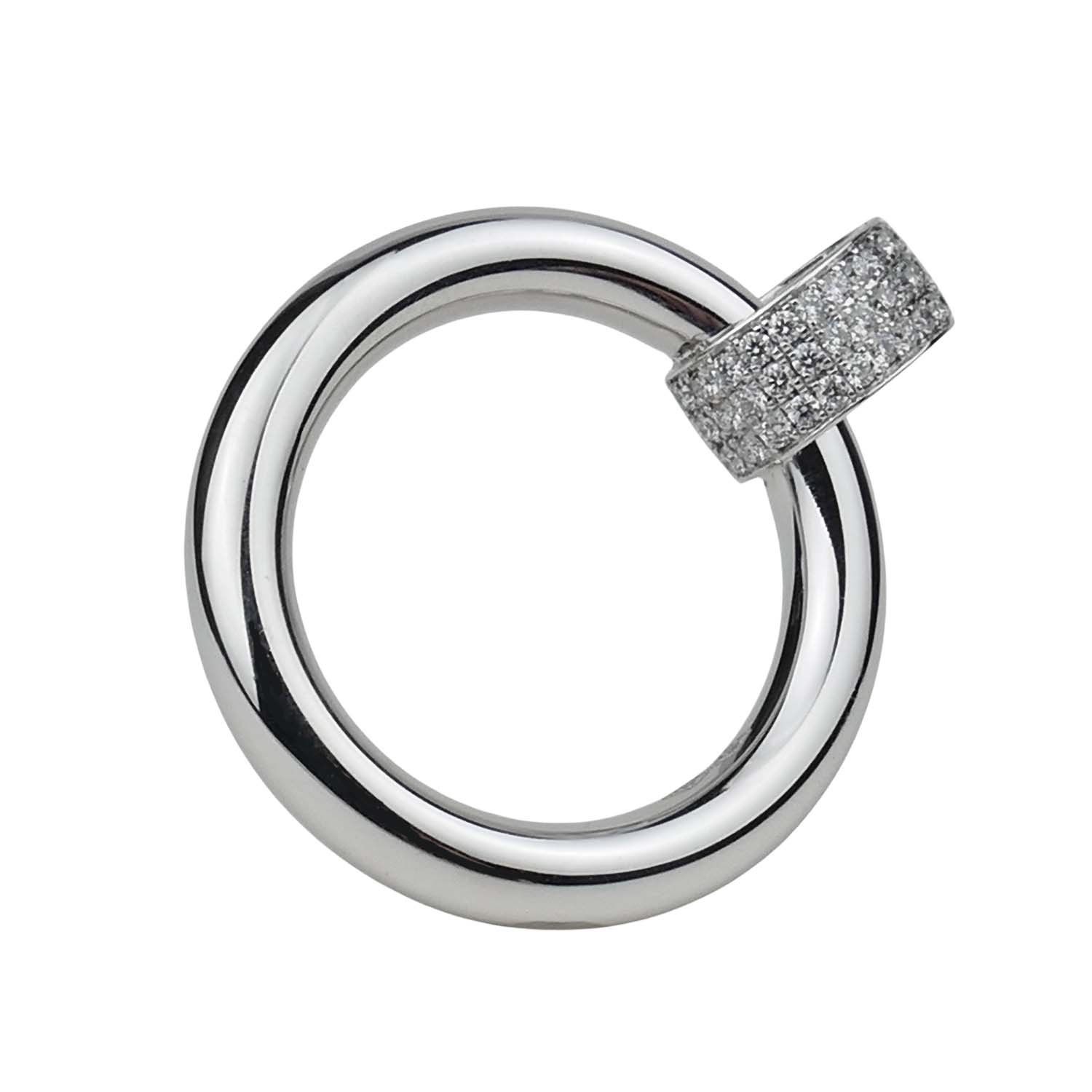 Anhänger Weißgold 585/000 mit Brillanten Ringform