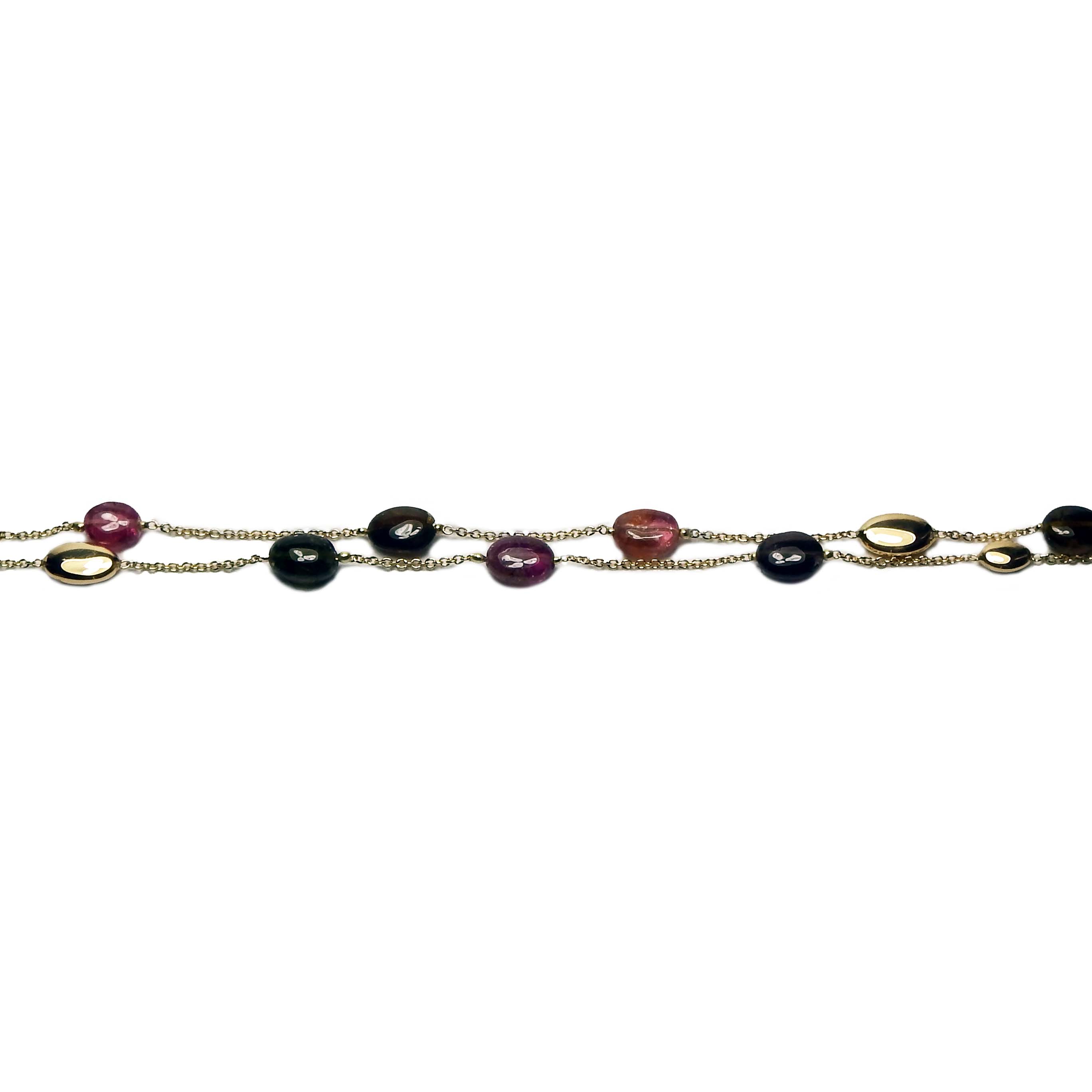 30526 Doppelreihiges Armband mit Turmalinen Gold 585/000