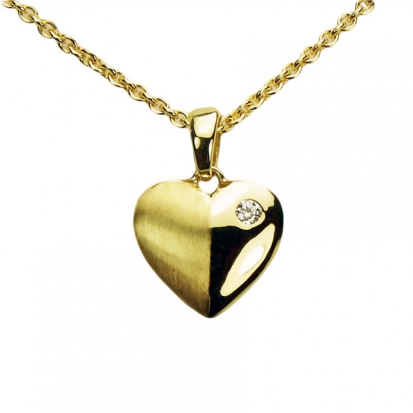 Herzanhänger Gold 333/000 mit Zirkonia | juwelierdrees