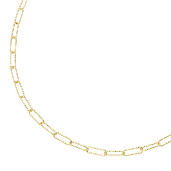 Silver D-Line Halskette Paperclip Sterlingsilber vergoldet