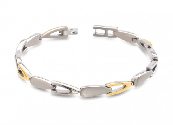 Boccia nickelfreies Armband Titan Titanarmband für Damen bicolor