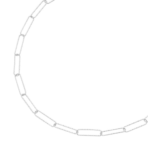 Silver D-Line lange Halskette Sterlingsilber mit Glitzereffekt