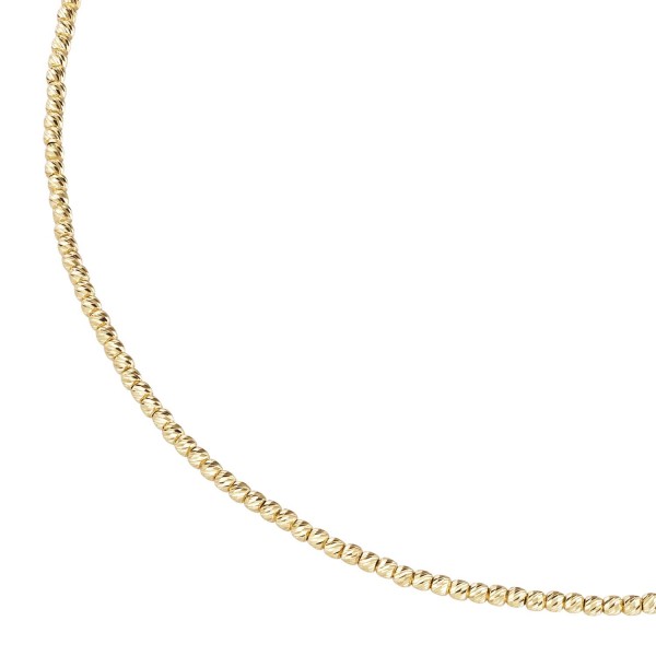 Silver D-Line Halskette aus goldplattiertem Sterlingsilber mit Kügelchen