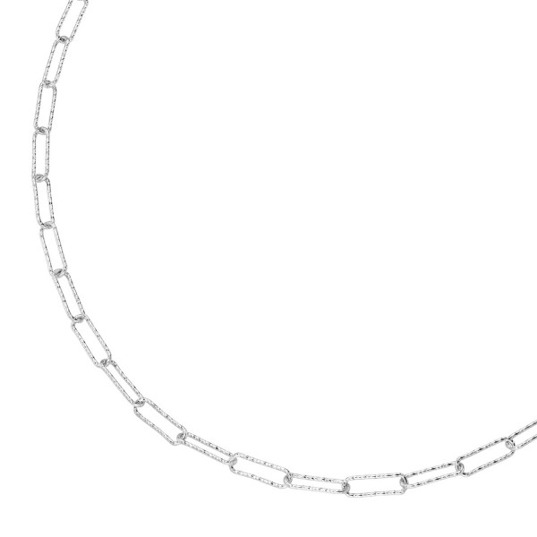 Silver D-Line Halskette Sterlingsilber mit Glitzereffekt