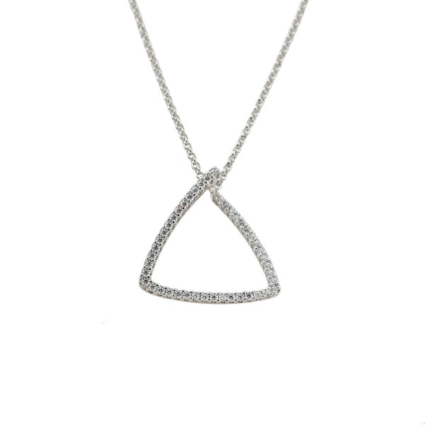 Halskette mit Zirkoniaanhänger Silber